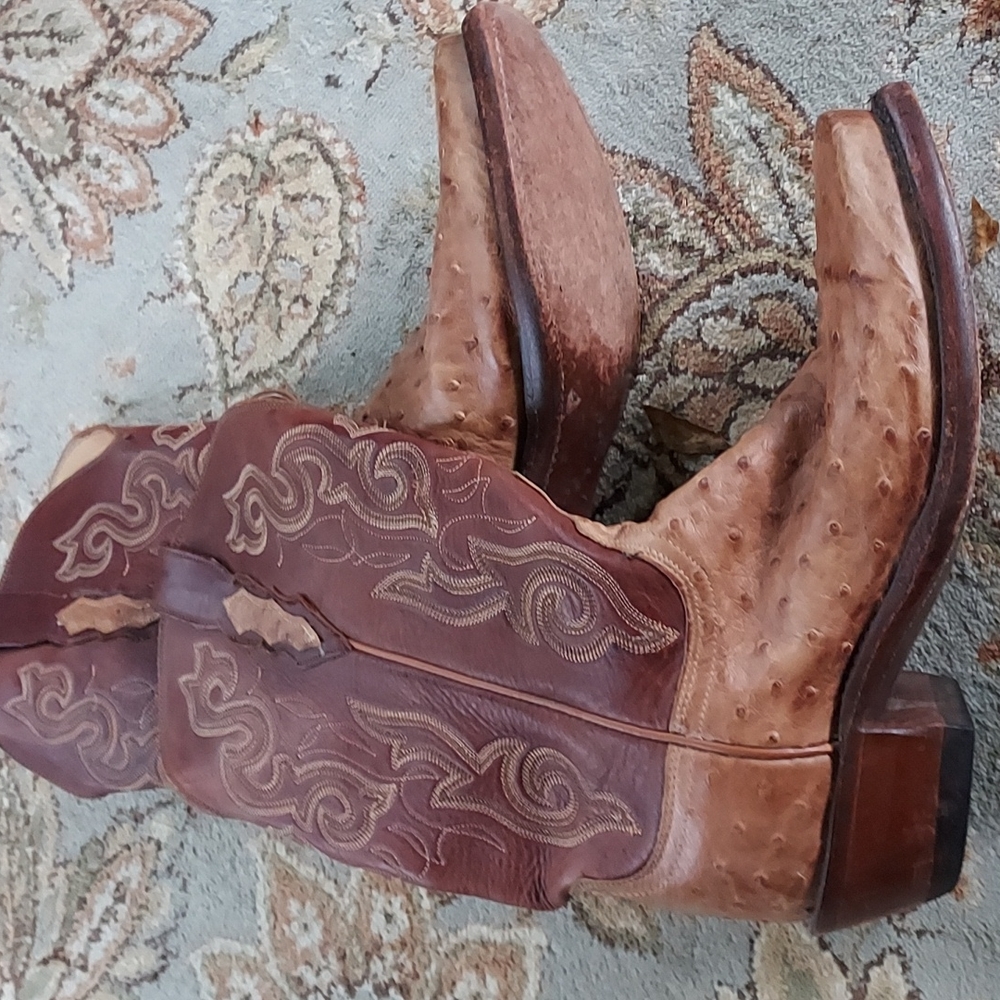 Lucchese cowboy ostrich boot 6 B